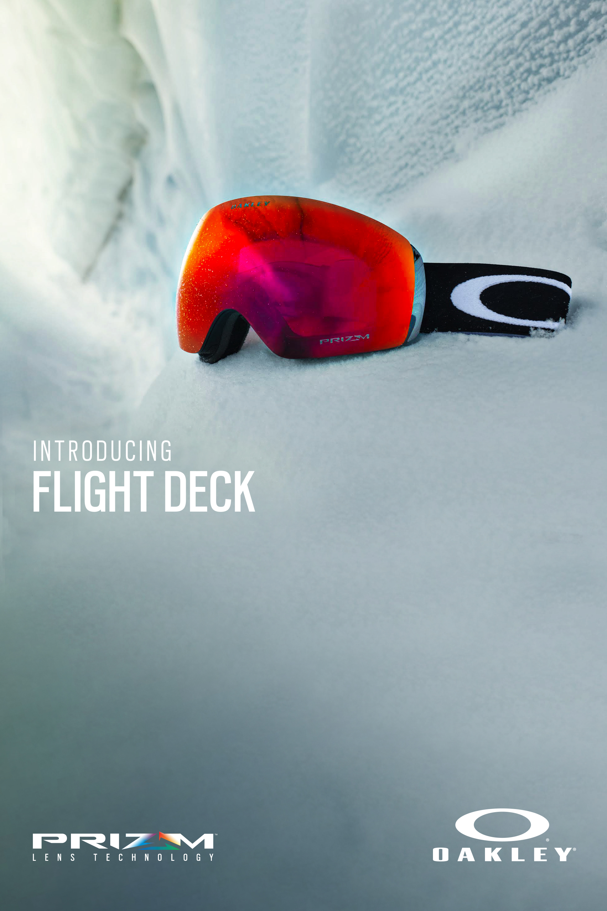 Oakley flight deck snow goggle print ad