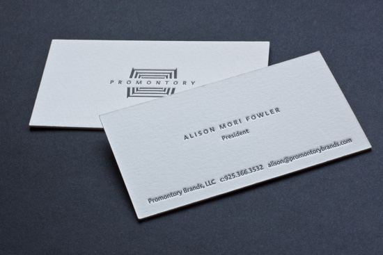 Promontory business card design by Silky Szeto