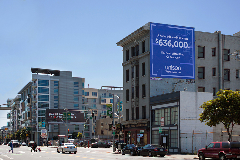 Unison billboard ad in San Francisco by Silky Szeto