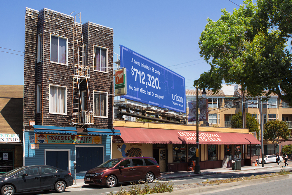 Unison billboard ad in San Francisco by Silky Szeto