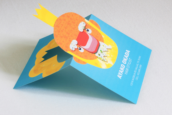 Ayako Okada pop up business cards design by Silky Szeto