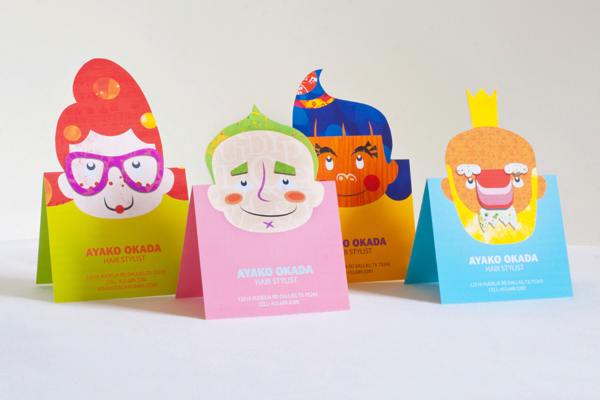 Ayako Okada pop up business cards design by Silky Szeto