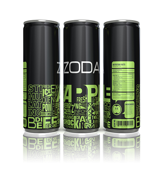 Zoda energy drink packaging design by Silky Szeto