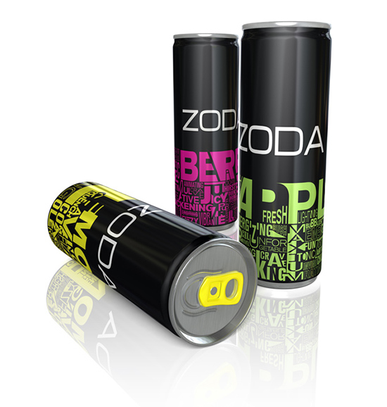 Zoda energy drink packaging design by Silky Szeto